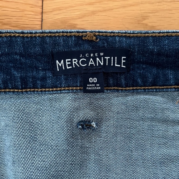 J. Crew Factory | Denim button-front mini skirt - Picture 3 of 5